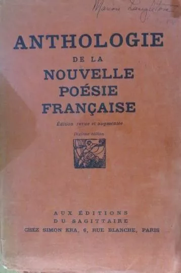 Anthologie De La Nouvelle Poésie Française