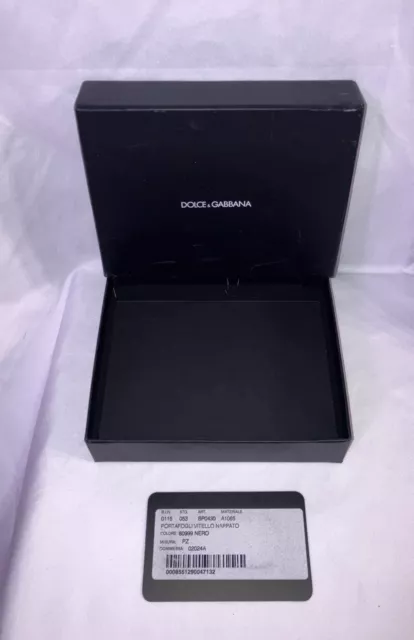 Dolce & Gabbana EMPTY Black GIFT  box With Card
