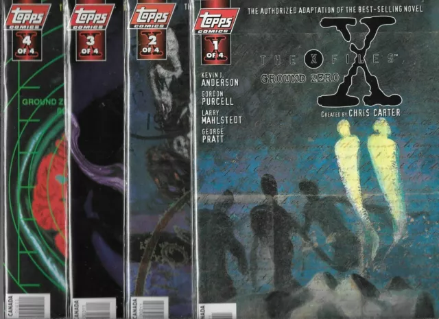 The X-Files: Ground Zero #1-4 Complete Set Vf/Nm Topps