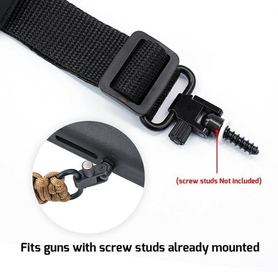 Rifle Sling with Mil-Spec Swivels Durable Adjustable Shoulder Padded Strap 