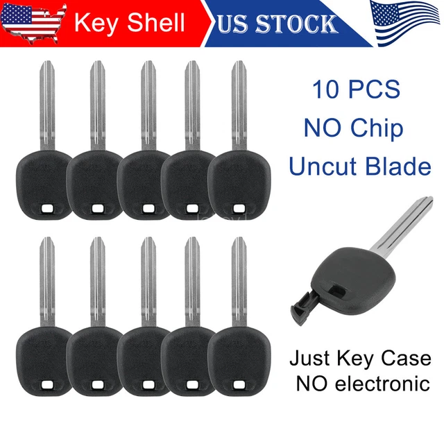 2 Toyota 44D Transponder DOT Chip Key + 3 Button Remote GQ43VT14T A