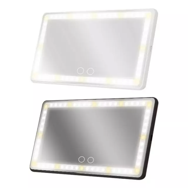 Blanc Miroir de pare-soleil de voiture universel Dimmable LED Miroir de  maquillage de voiture Lumière