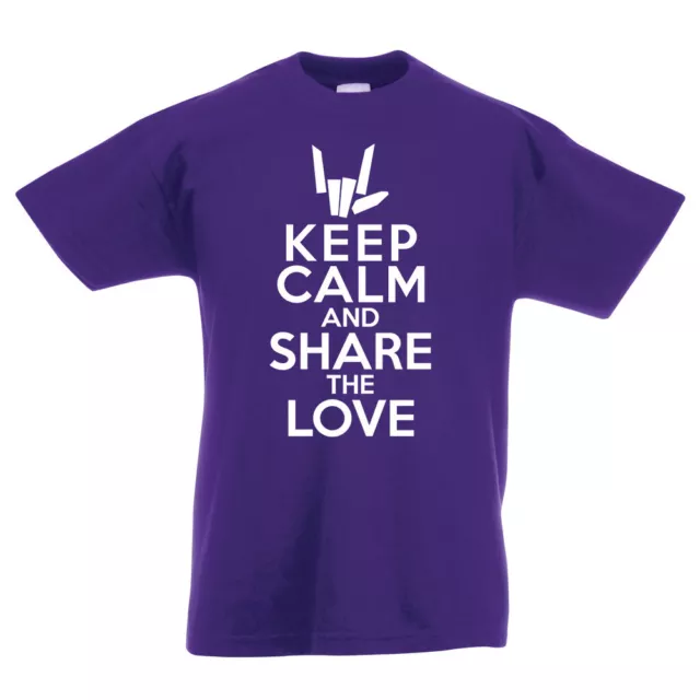 Keep Calm And Share The Love Fun Child's Youth YouTube Inspired T-Shirt