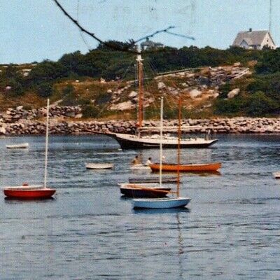 Rockport Harbor And Headlands Cape Ann Massachusetts MA Vintage Postcard