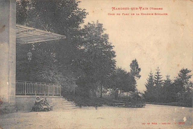 Cpa 88 Mandres On Vair School Colony Park Corner