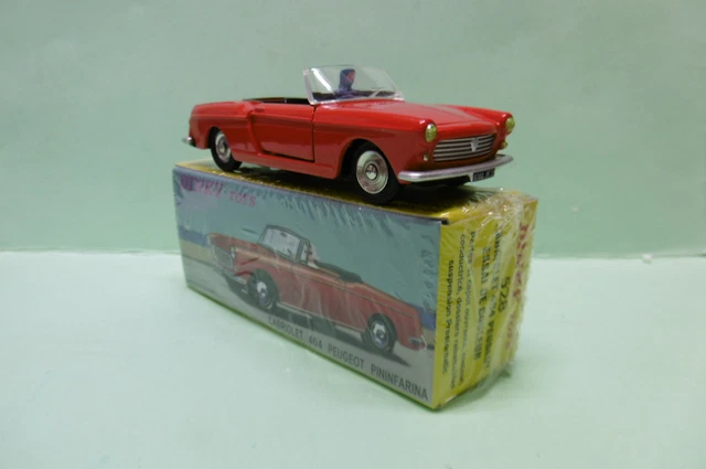 DINKY TOYS ATLAS 528 - Essai couleur CABRIOLET PEUGEOT 404 Rouge PININFARINA  1