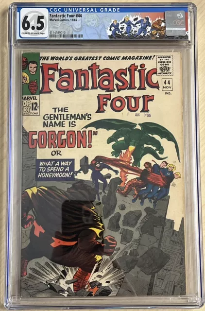 Fantastic Four 44 cgc 6.5 Custom Label! 1st Appearance Of Gorgon! 4114989010