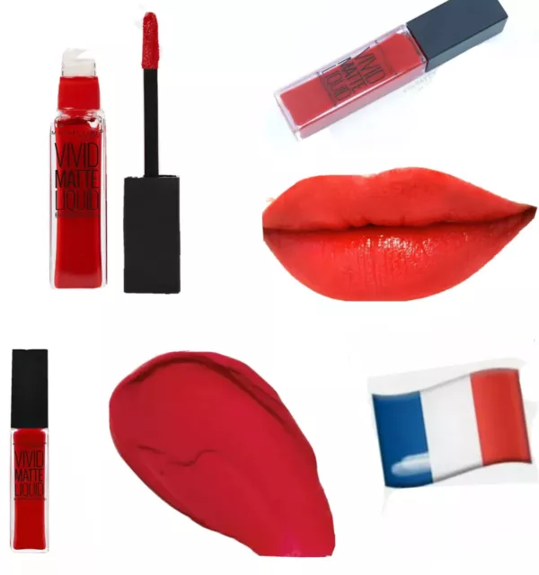 35 Rouge Ecxtasy - Rouge à lèvre Vivid Matte Liquid Gemey Maybelline New LipGlos