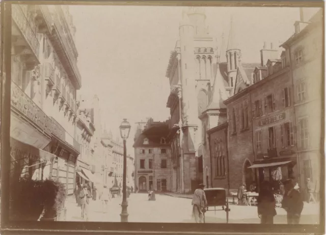 Dijon France Photo amateur Vintage papier citrate ca 1900