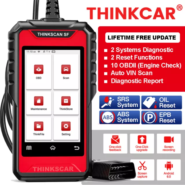 THINKCAR OBD2 Car Diagnostic Scanner Tool ABS Airbag Code Reader EPB OIL Reset
