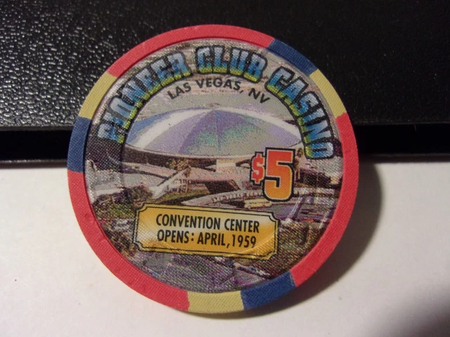 PIONEER CLUB HOTEL CASINO $5 hotel casino gaming poker chip (LTD ED) Las Vegas