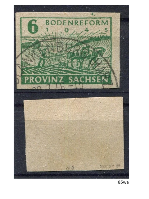 SBZ, Provinz Sachsen, 85wa gestempelt, geprüft Modry