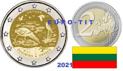 2 € LITUANIE   1 X  PIECE COMMEMORATIVE    REGION     2022  NOUVEAU     prévente 