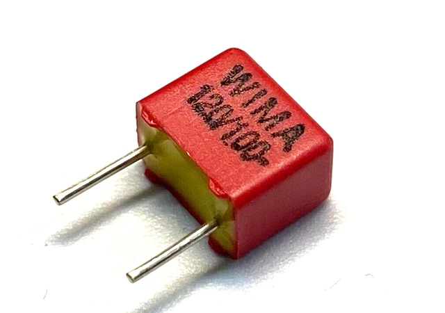 thumbnail interactive-video image 1 of 10x WIMA FKP2 7500pF (7.5nF) 63V 2.5% Film Capacitors – 5mm Pitch (NOS, German Made) 1 of 2