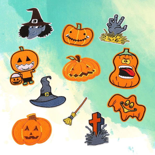 11 Pcs Halloween Sewing Patches Halloween Patches Ironing Clothes Applique