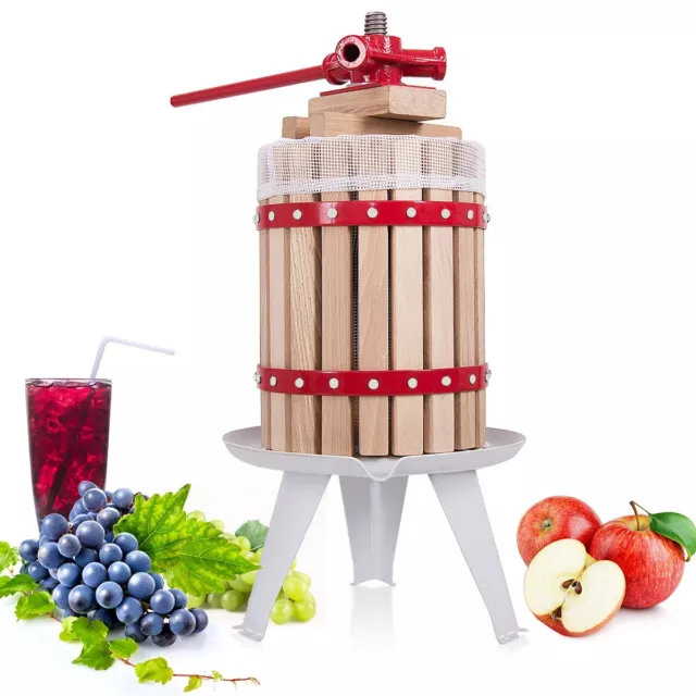 Wooden Fruit Wine Press Cider Apple Grape Berries Crusher Manual Juice Maker