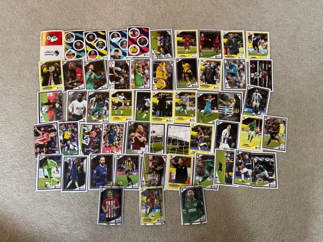 Panini Tabloid Premier League 2019 Stickers Bundle Job Lot No Duplicates x 50