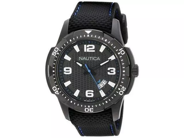 Nautica Men's NAD13511G NCS 16 Analog Display Japanese Quartz Black Watch
