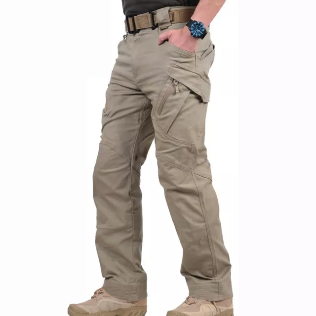 Men Tactical Cargo Pants Outdoor Hiking Soldier Multi Pocket Work Combat  Trouser
