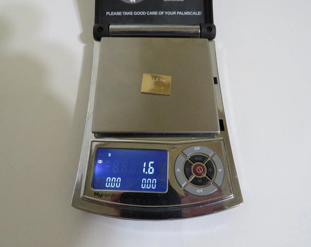 Solid Dental Gold Bar Jelenko Jel-4 Weight 1 dwt pennyweight approx. 1.6 g scrap