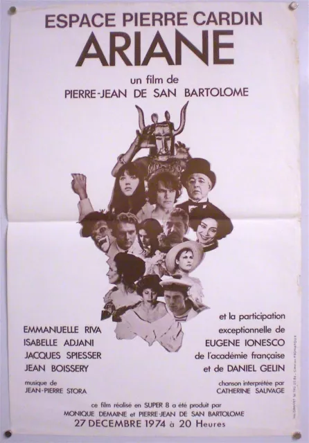 Isabelle Adjani – Originale Poster Stampa - Spazio Pierre Cardin - Locandina -