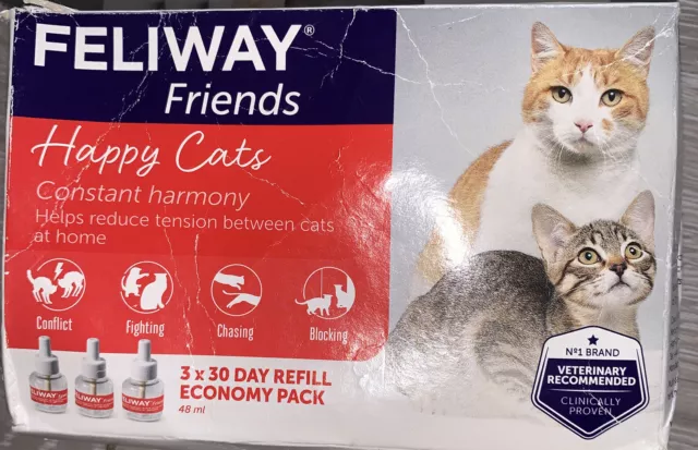 Feliway Friends D89440C 48ml Refill Diffuser - 3 Pieces