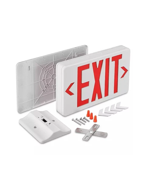 CHLORIDE HARD-WIRED EXIT Sign Double Sided Industrial Back/Side/Ceiling ...