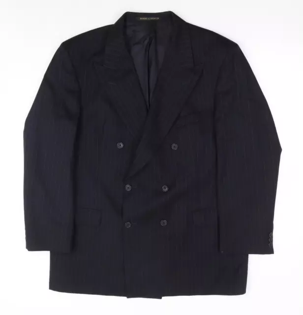 Giacca tuta da uomo blu a righe Marks and Spencer taglia 44