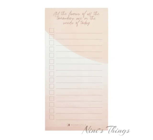 Kaisercraft K Style To Do List BLUSH Planner Stationery Pink Memo Pad