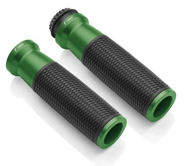 Rizoma Urlo Green Billet Aluminium Handlebar Grips 22mm Clip On