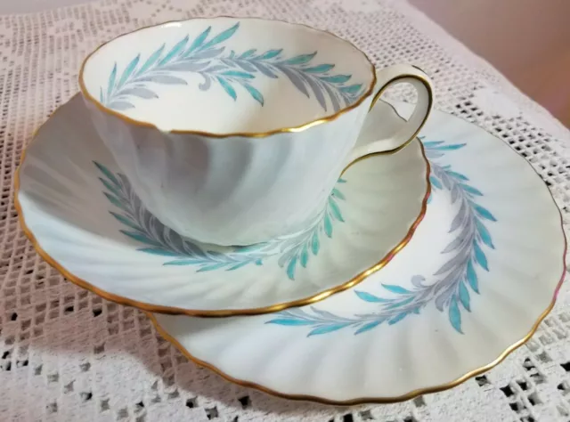 Vintage Symphony MINTON Bone China Tea Cup & two Saucers Set, Made in England