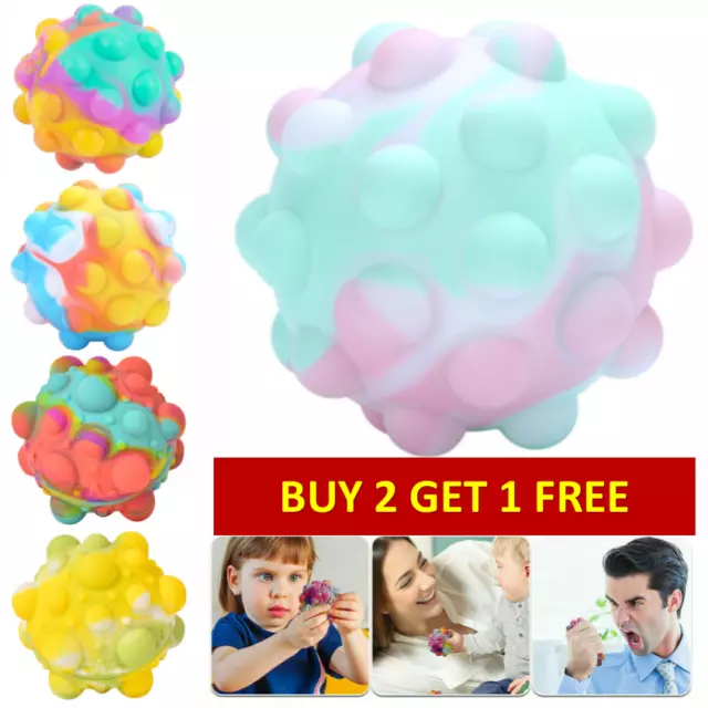 Fidget Stress Ball Popping Push it Bubble Pop Fidget Sensory Toy Autism  ADHD