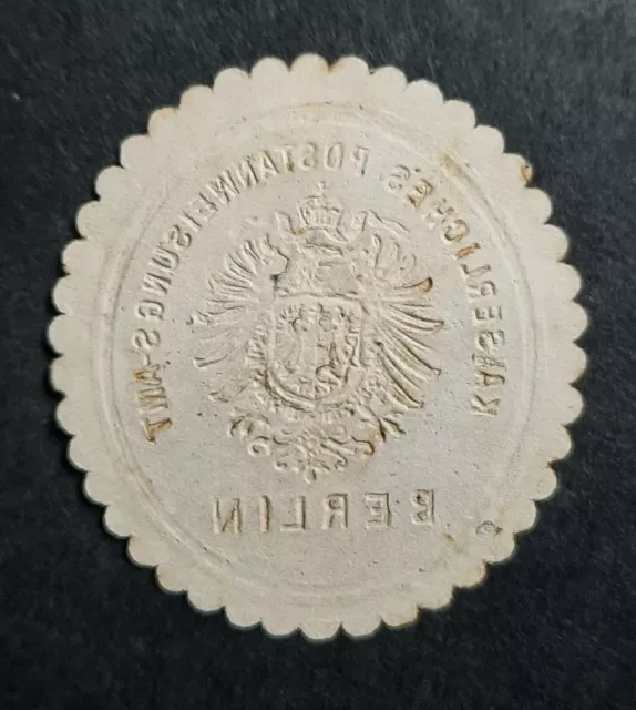 ref 493 timbre vignette  ALLEMAND mandat postal imperial ? très beau 2