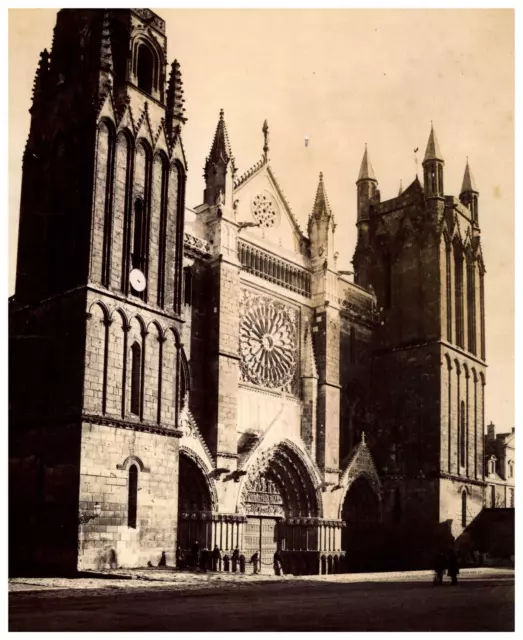 France, Poitiers, Cathédrale Saint Pierre Vintage albumen print,  Tirage album