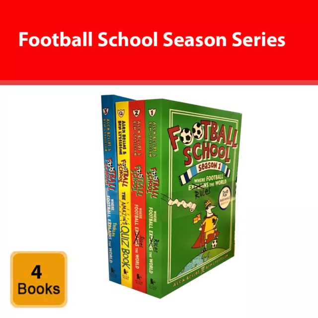 Football School Season Series Collection 4 Books Set Pack Amazing Quiz Book NEW