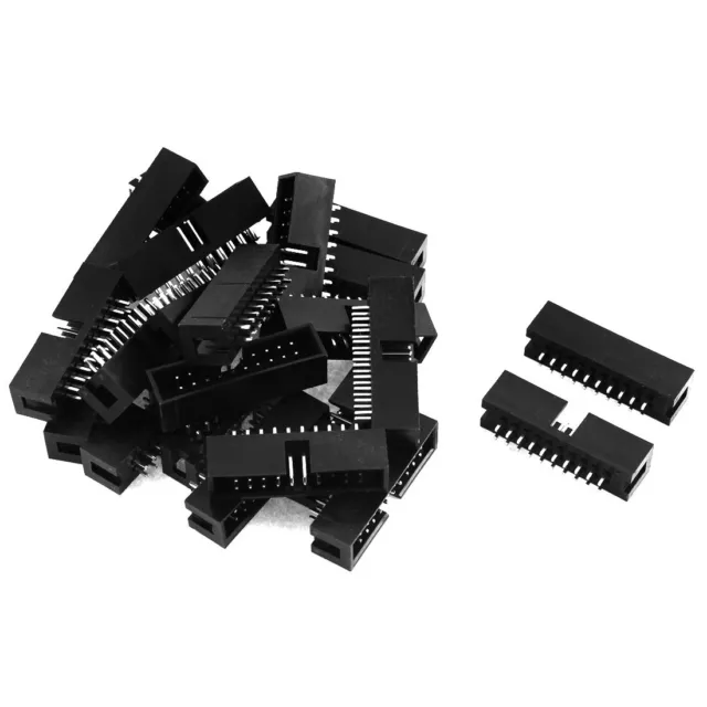 22pcs 2x10 20-Pin 2.54mm Pitch Straight Box Header Connector IDC Male Sockets