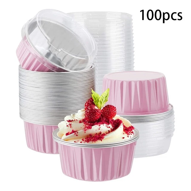 100 ud. 5 oz 125 ml pastel desechable taza muffin delineador taza con cubierta P9V1