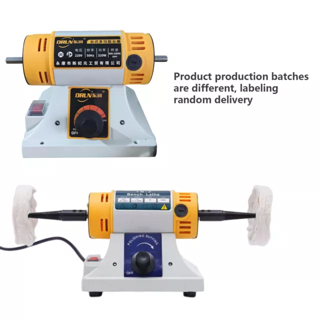 220V TM-2 Jewelry Rock Polishing Buffer Machine Bench Lathe & Polisher Kits 200w 3