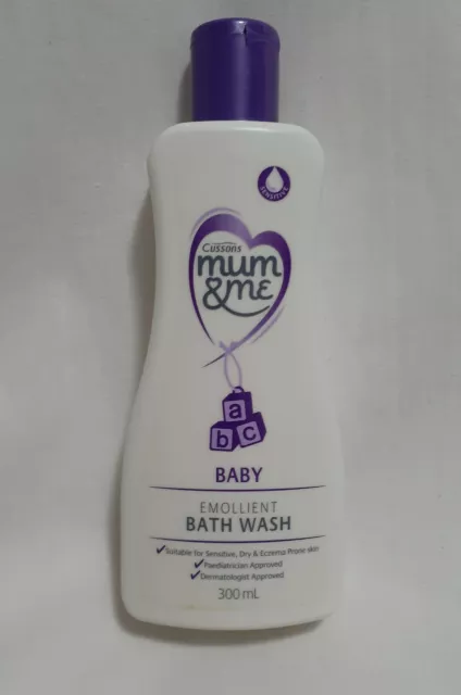 Cussons Mum & Me Baby Emollient Bath Wash 300ml Suitable For Sensitive Dry Skin