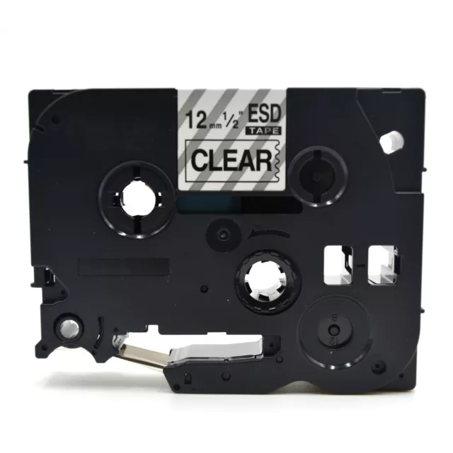 Compatible 12MM TZe-131 Label Tape Fits BROTHER Black On Clear 12mm x 8 METERS