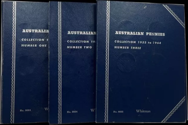Complete Set of Australian Pennies (1911 - 1964) 75 coins, inc 1925 and 1946 ex
