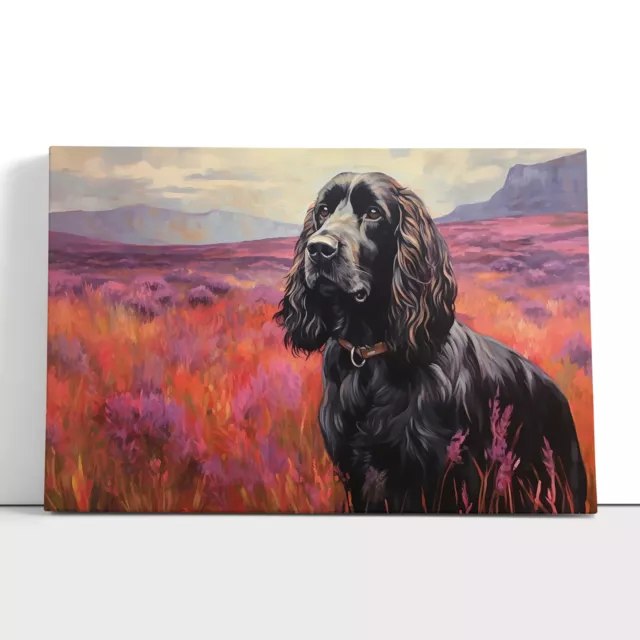 Cocker Spaniel Colour Field Canvas Print Wall Art Framed Poster Picture Decor
