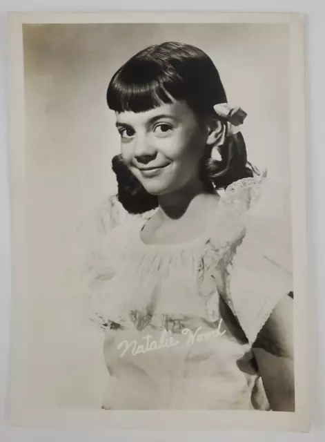 1940s Young Natalie Wood Girl Miracle 34th Arcade Card Actress Vtg Promo Photo