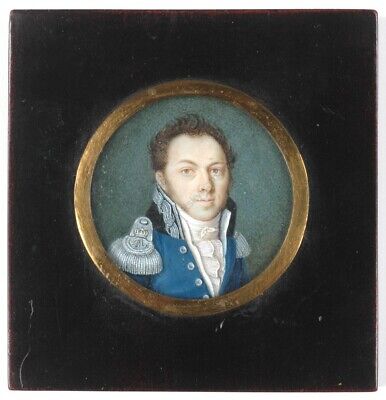 "Portrait of Bavarian military official", miniature, early 19th century (m)