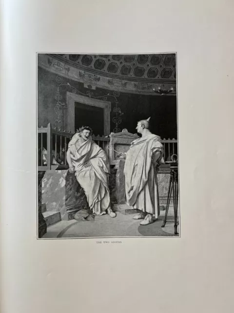 1892 Jean Leon Gerome Photo-Etching Print "The Two Augurs"