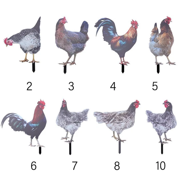 Garden Ornaments Sculptures Chicken Decorations Rooster Statues Yard Art Decor