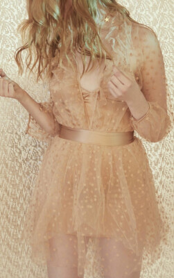 For Love & Lemons All That Glitters Stars sheer Tulle Ruffles Mini Dress