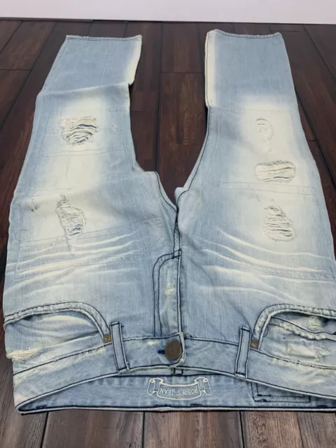 Robin Jean Size 33 Bleach Wash With Distress Preowned