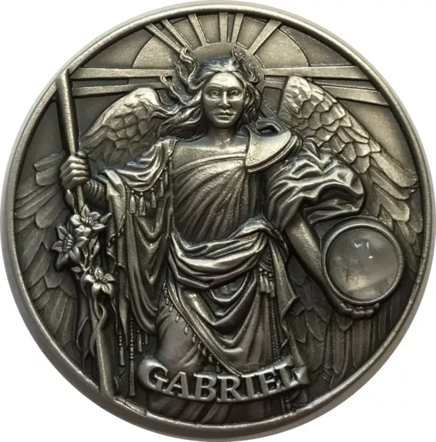 Silbermünze GABRIEL Choir of Angels 2 Oz 999 Silver Coin 5$ Niue 2017