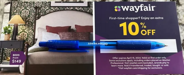 Wayfair Coupon 10% Off Entire Purchase Exp. 4/15/24 First Time Shoppers Only